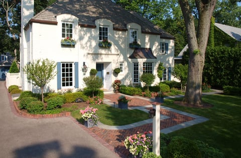 brock paver walkway leading to front door
