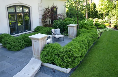 front patio with seating area