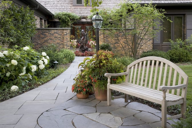 paver walkway leading to front door