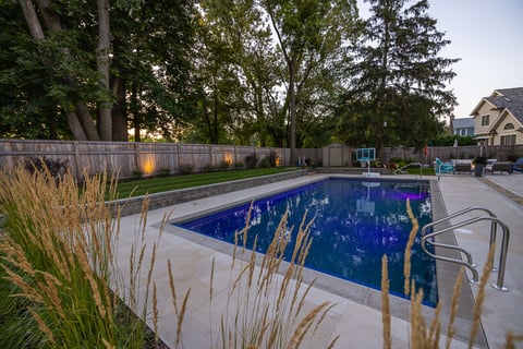 Residential landscape design backyard pool 3