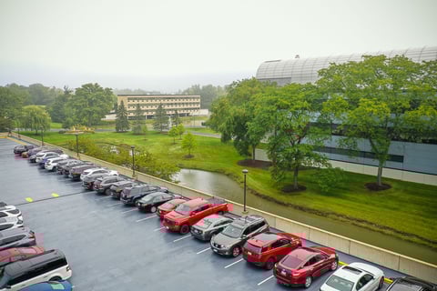commercial landscape maintenance office complex parking garage 