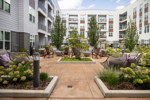 retirement condo commercial landscaping courtyard 1