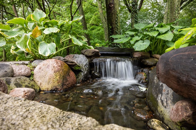 water feature with small waterfall 1