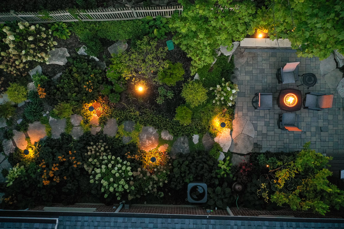 landscape lighting aerial view 1