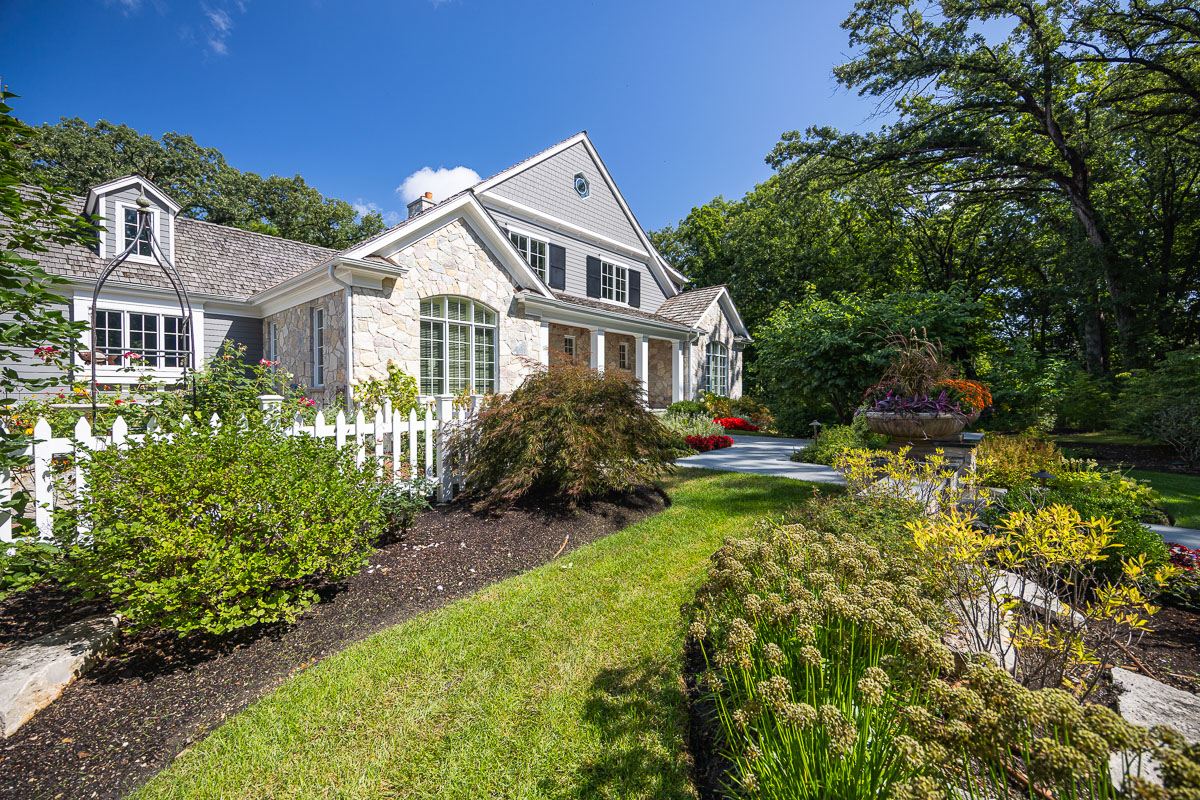 residential landscape design front of house landscape beds