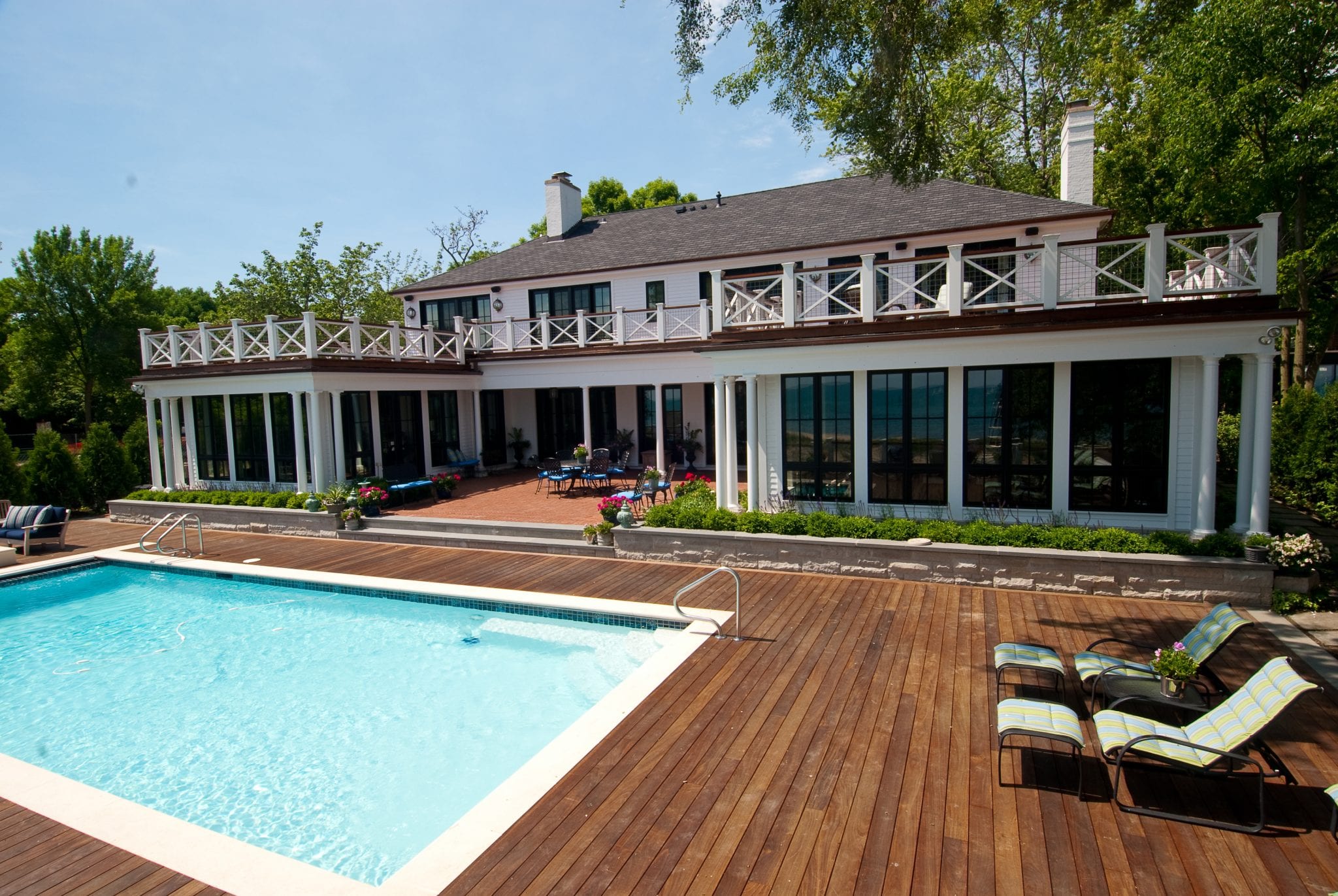 residential outdoor pool and deck